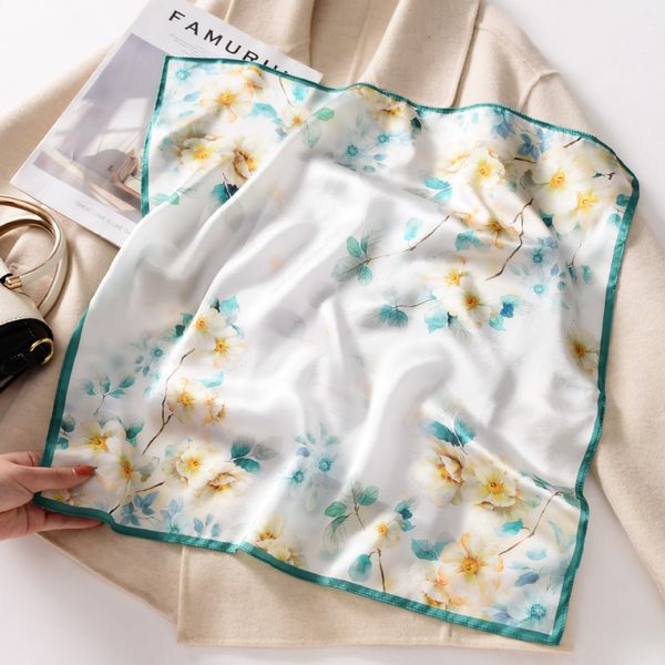 Dragonfly Floral 53 Square Silk Scarf --859422