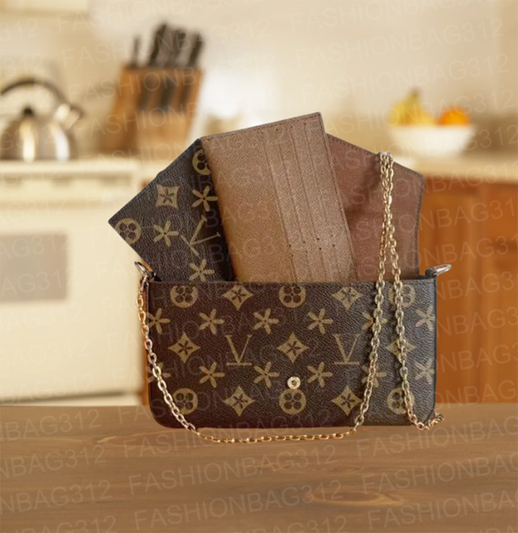 Designer shoulder bags luxury women's wallets 3-piece chain bags, crossbody underarm bags messenger bags credit card holders clutches handbags tote bags