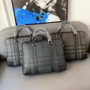 Designer briefcase men's computer bag diagonal clutch classic plaid mobile phone office bag computer bag