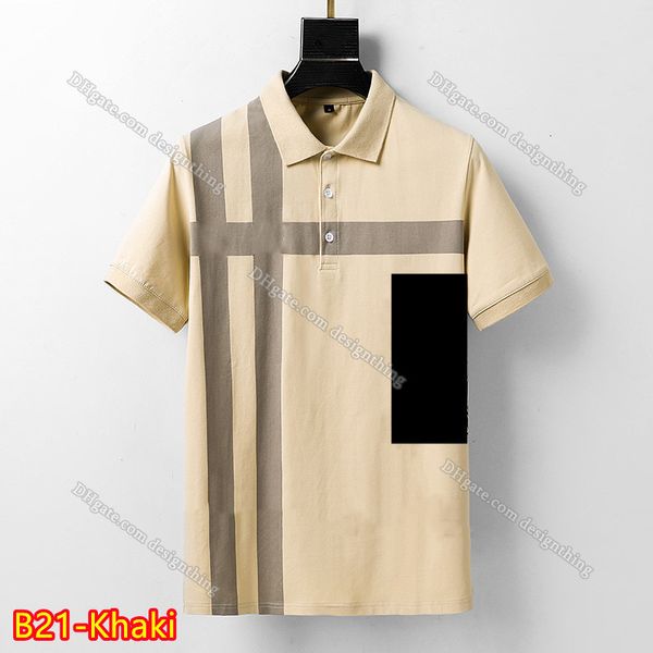 Designer T Shirt for Men Classic Plaid Cotton Tee with Embroidered Floral Detail Asian Size Comfortable High Quality Fashion Top