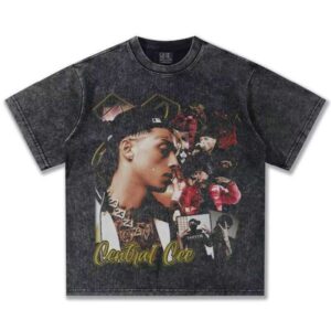 2025 Summer Hip-Hop 300g Cotton Heavy O-Neck Printed Loose Short Sleeve Central American Street Crossover Men's T-Shirt