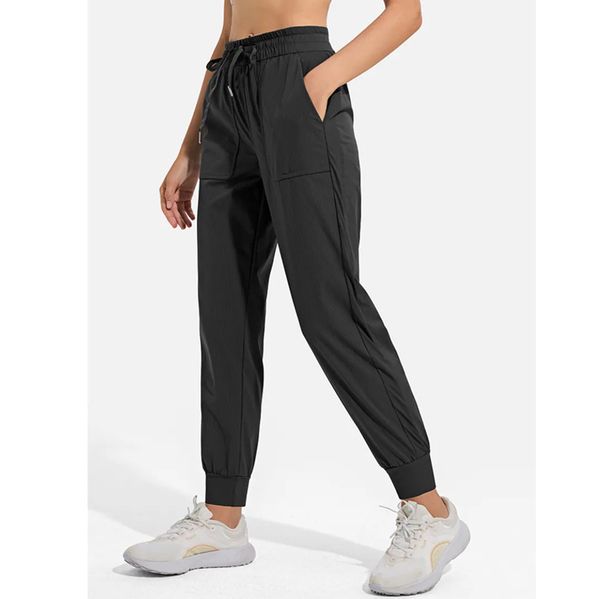 Women Jogging Yoga Ninth Pants Pocket Fitness Womens Leggings Soft High Waist Hip Lift Elastic Casual Pants Drawstring Legs Sweatpants