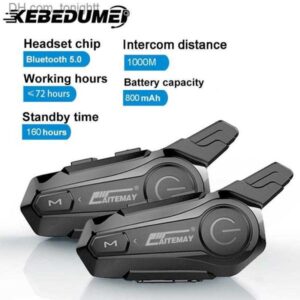 X1 Plus Bluetooth Intercom Motorcycle helmet bluetooth headset for 2 Rider intercomunicador Moto Interphone Headset Wireless Q230830