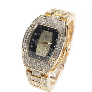 Luxury Jewelry VVS Moissanite High Quality Hip Hop Roman Numerals Iced Out Men Designer Watch Trendy Streetwear Big Dial Mechanical Pass the diamond tester