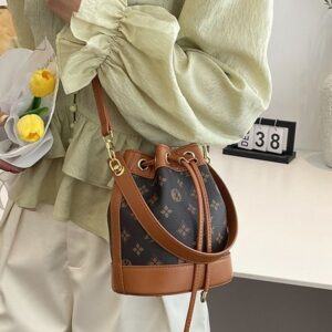 Stylish Women's Crossbody Bucket Bag with Unique Letter Prints & Adjustable Strap for Any Occasion
