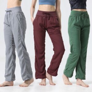 Womens Dance Studio Pant Loose Workout Mid Waist Sports For Women Casual Gym Yoga Long Wide Leg Pants Trousers 2025 new