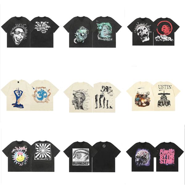 premium mens designer t-shirt summer latest high quality street loose trendy brand with Letter printing pure cotton short sleeves size s-xl