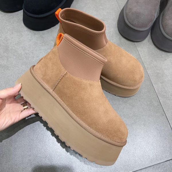 Tasman Slippers mens Tazz Fur snow boots Australia sheepskin slipper Classic Ultra Mini platform boot winter Suede Shearling slides wool shoes designer booties .