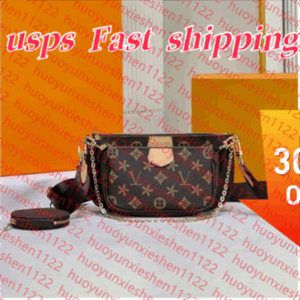 Designer Shoulder Bags 3pcs/Set Multi FELICIE POCHETTE Set Top Luxury Designer Wallet Shoulder Bag Women Classic Flower Pochette Felicie Bag Leather Clutch Tote