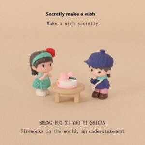 Cute Cartoon Mini Cake Set for Girls' Birthday Parties – Small Home Desktop Household Decorations