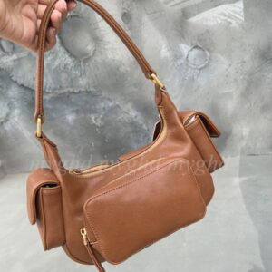 Women Shoulder Bag Fashion Handbag With Dust Bag Multi Pocket Design 23708