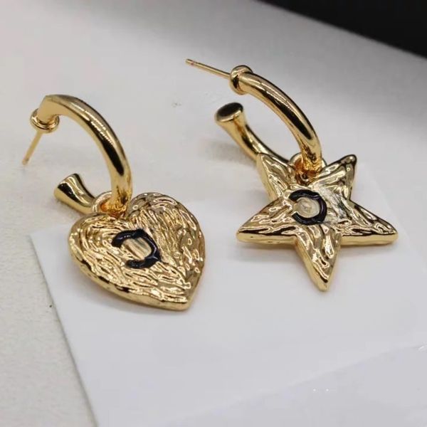 high mirror small heart letter stud Earring 18k rose Gold Silver studs Earrings Women men Wedding Party love Jewelry never fade