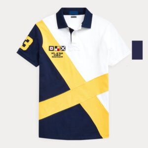 Men's Fashion Embroidered Tee Designer Lapel T Shirt Solid Color Short Sleeve Classic Streetwear Casual Summer Trendy Top