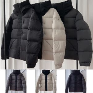 Mens Down Luxury Designer Embroidered Hooded Down Jacket Maya Black Warrior Must Mask Wind Jacket