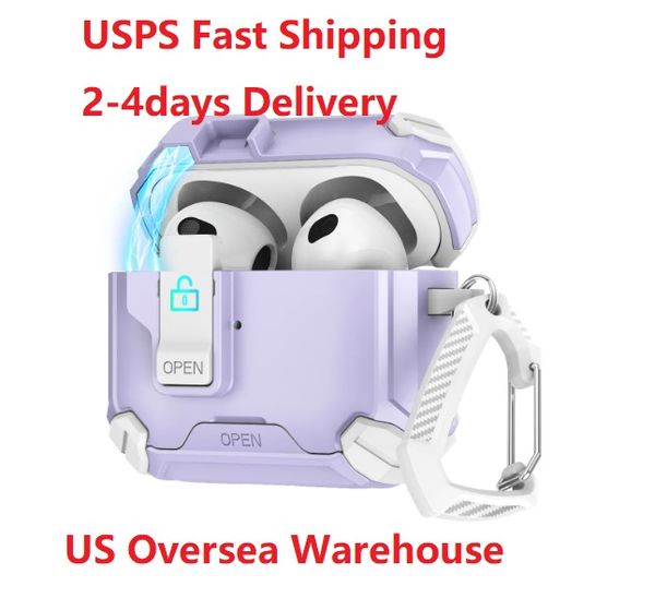 A4 USA Stock For Airpods pro 2 3 4 air pod max earphones Accessories airpods 4 Silicone Cute Protective Headphone Cover airpod pro 2nd ALITACT TPU Shockproof Case