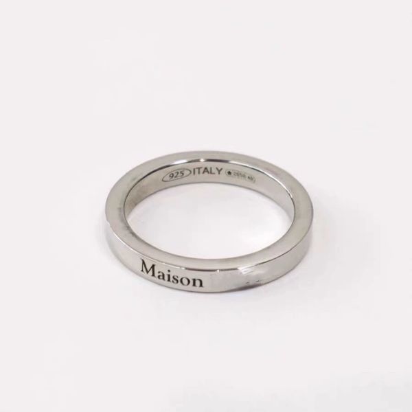 Band Rings Designer Simple and neutral letter shaped wide ring with smooth and personalized finish