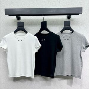 Elegant ladies T shirt classic letter short sleeve womens designer pullover simple tees fashion luxury summer short T shirts SML