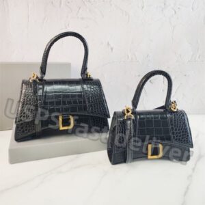 Hour glass bag Crocodile Embossed Top Handle Women Designer tote crossbody handbag Shoulder Luxurys handbags Alligator letter half moon lady fashion pillow bag