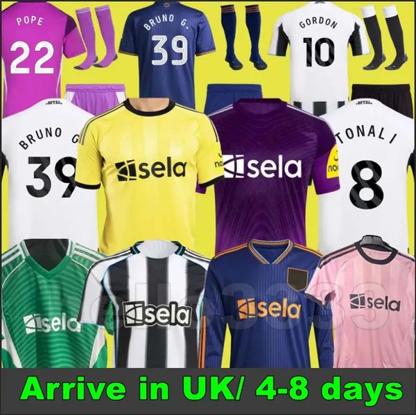 2025 TONALI NEWCASTL E soccer jerseys BLACK Kids 2026 BARNES BRUNO G. Gordon ISAK Football Shirt Home Away Botman 25 26 fans Player TRAINING PRE MATCH