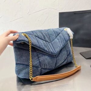 Luxury denim handbag Womens cross body shoulder bag Chain letter designer bag 5A top handbags Fashion lady purse