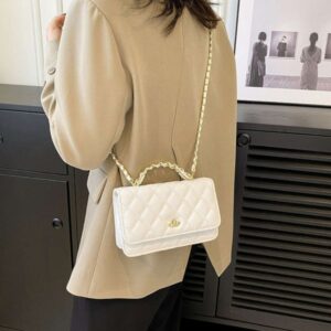 Designer Bag Women's Handbag Crossbody With Magnetic Buckle For Outgoing, Lingge Small Square Bag, Trendy And Fashionable One Shoulder Bag