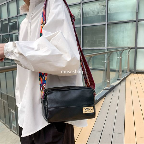 Trendy men's ribbon shoulder bag casual Japanese and Korean men's bag crossbody bag sports men's and women's mobile phone small square bag batch