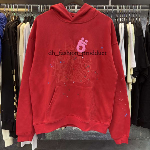 designer hoodies Men Women High Quality hoodie Foam Print Web Pink Sweatshirts Pullovers Designer Hoody Tracksuit spider hoodie size S-XL 3fd