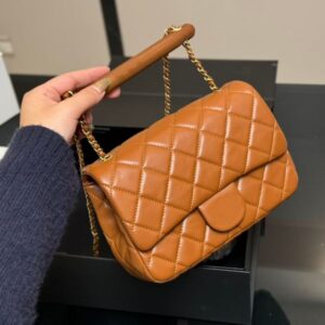 Designer bag Woman Women luxurys Classic Shoulder bag leather Wood handle Chain bag Handbags Messenger bag Clutch Flap crossbody Wallet lady clutch Fortune bag 21m