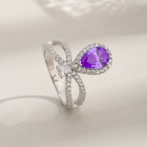 Chic Eternity Style Ring Crafted from High-Quality Precious Metals Highlighting Sparkling Natural Stones