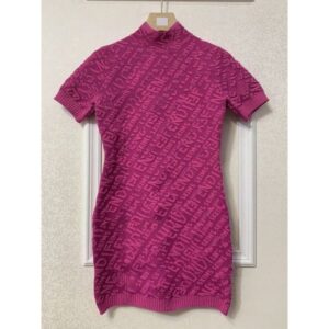 Womens Dress Full Letters relief Knitted Short Sleeve Dresses For Women Designer Short Skirts Charm Ladies Slim Sexy Dress hip rawp skirt