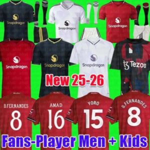 25 26 Soccer Jersey CUNHA GARNACHO HOJLUN MARTINEZ CASEMIRO football shirts B. FERNANES men kids kits MAINOO ZIRKZEE sets tops boys youth