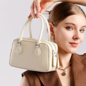 Genuine Leather High-End Feel Handheld Boston New Spring Summer Mini Crossbody Shoulder Pillow Underarm Women's Bag