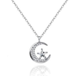 luxury necklaces designer necklace for woman moissanite pendant Stainless Steel Geometry Fashion Choker Pendant Necklace Beads Chain Jewelry Accessories