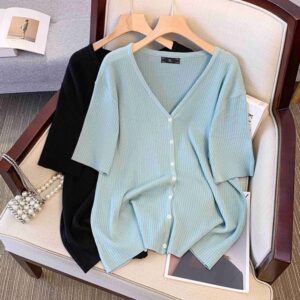 Plus size, chubby mm slimming and loose fitting, with a luxurious feel. 240 kg covered belly knit sweater 9169