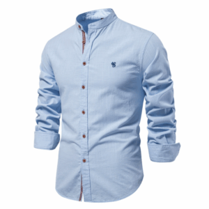 Fashion 100% Cotton Social Shirt Men Solid Color Long Sleeve High Quality Brand Shirt for Men Spring Stand Casual Men's Shirts XXL