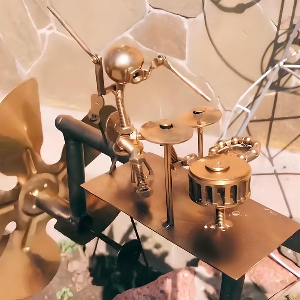 Handmade Metal Drummer Windmill Novelty Items