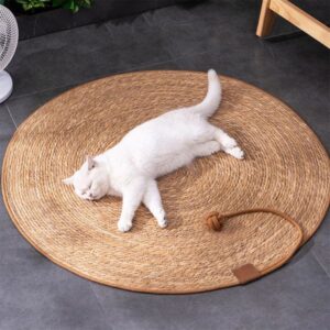 Vine-woven Cat Bed Sleeping Pad Cannot Catch The Slag And Grab The Basin. Scratching Post Sofa Mats Furniture Protector