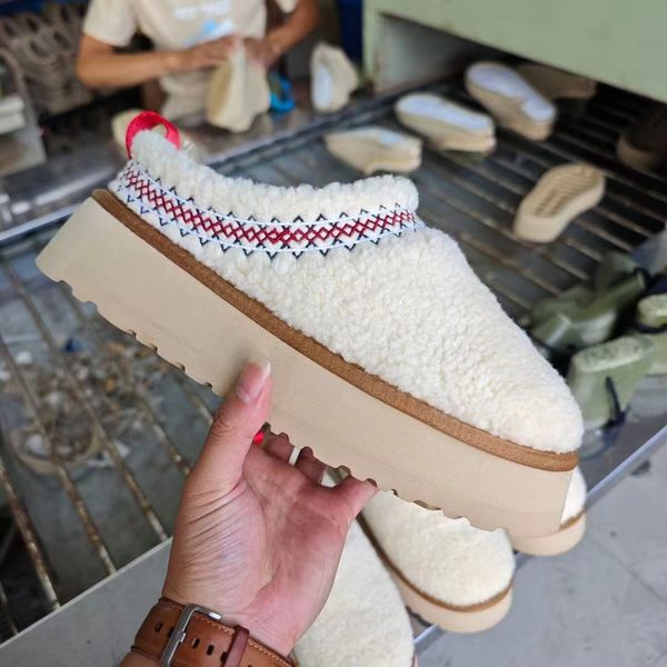 Designer Shoes Womens Tazz Slippers Tasman Fur Slides Classic Mustard Seed Sand Ultra Mini Platform Boot Slip-on Les Petites Suede Wool Seal Winter Designer Size 35-44
