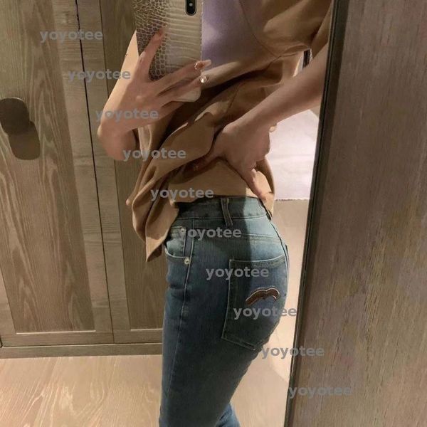 New Designers Womens Jeans Luxury Womens Denim Jeans C High Quality Fashion Flared Trousers Female Split Denim Pants Straight Fashion Denim Pants BFD2505073