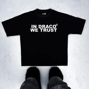 Designer Men's T Shirts In Draco We Trust Letter Print Summer T-shirt High Quality Haruku Casual Fashion Short Sleeve Couple Oversized Streetwear