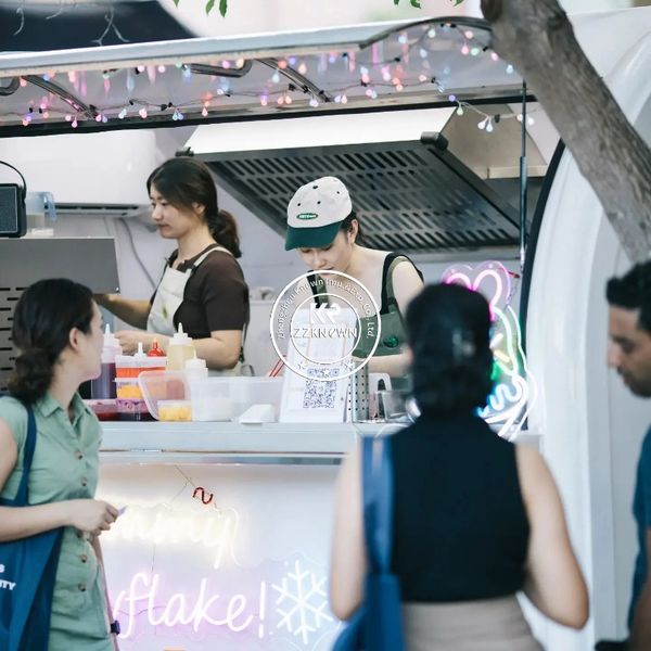 280cm Mobile Kitchen Fast Food Trailer Usa Standards Outdoor Coffee Cart Kiosk Juice Beer Snack Machines Food Trucks for Sale