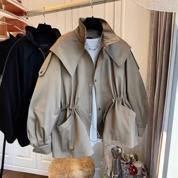 Women's Jackets Long-Sleeved Casual Short Trench Waist Party Design Jacket Chic Girls Comfortable Fashion Korean Vintage Tops For Women