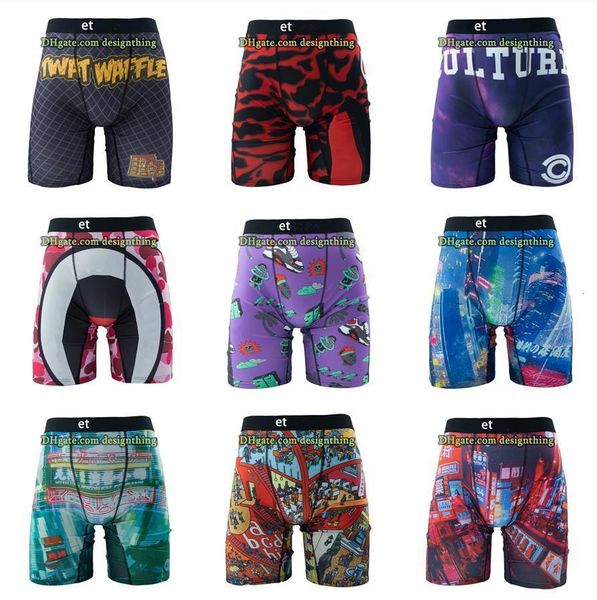 Men Swimwear Cartoon Print Swimming Shorts for Men Designer Boxer Trunks Quick Dry Fit S-3XL High Elastic Polyester Beach Style