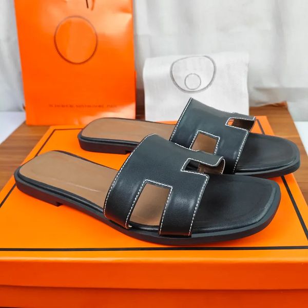 Women's Sandals Designer Sandals Slippers Fashion Floral Slippers, Leather and Rubber Flats Sandals Summer Beach Shoes Bottoms Slippers 001