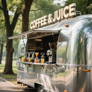 NEW Mobile Food Trailer with CE DOT Stainless Steel Hot Dog Vending Van Outdoor Fast Food Truck for Sale Europe