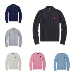 Mens Sweaters Wool Casual High Quality Cardigan Designer Pull Half Zip Women Hoodie Polo Jacket Winter Long Sleeve Sweater Pullover Size S-2