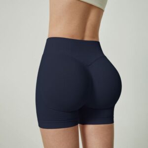 naked seamless yoga shorts high waisted and cinched fitness pants