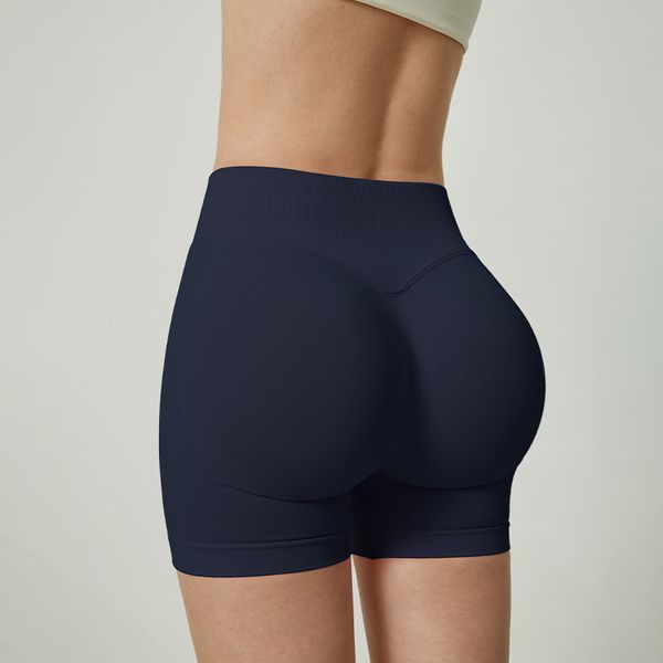 naked seamless yoga shorts high waisted and cinched fitness pants