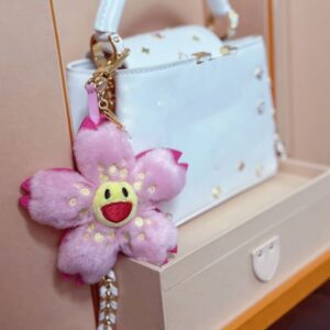 Designer Bag Charm Cherry Keychain Purse Charms for Handbags Cute Bag Charm keychain for Womens charms chain Lanyards Fashion Accessories