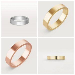 4Mm 5Mm 6Mm Rose Gold Fashion Rings with Box High Quality Designer Good Ring Couple Promise Never Fade Wedding